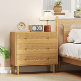 Wooden Chest Of 3 Drawers 80cm Wide With Steel Legs - Velmora