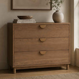 Wooden Chest Of 3 Drawers 85cm Wide - Arc