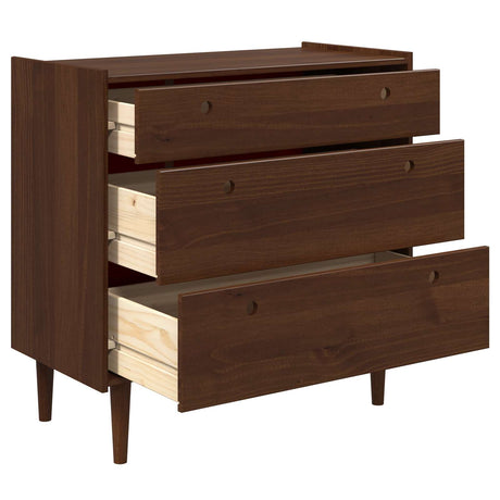 Wooden Chest Of 3 Drawers 90cm Wide - Bilbao