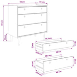Wooden Chest Of 3 Drawers 90cm Wide - Bilbao