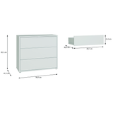 Wooden Chest Of 3 Drawers - Alice Springs
