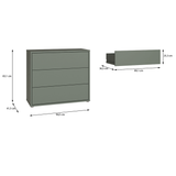 Wooden Chest Of 3 Drawers - Alice Springs