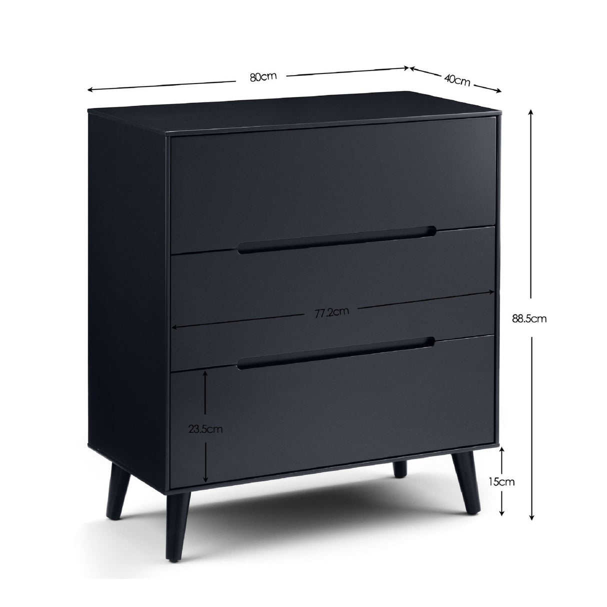 Wooden Chest Of 3 Drawers - Alicia