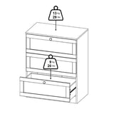 Wooden Chest Of 3 Drawers - Brande