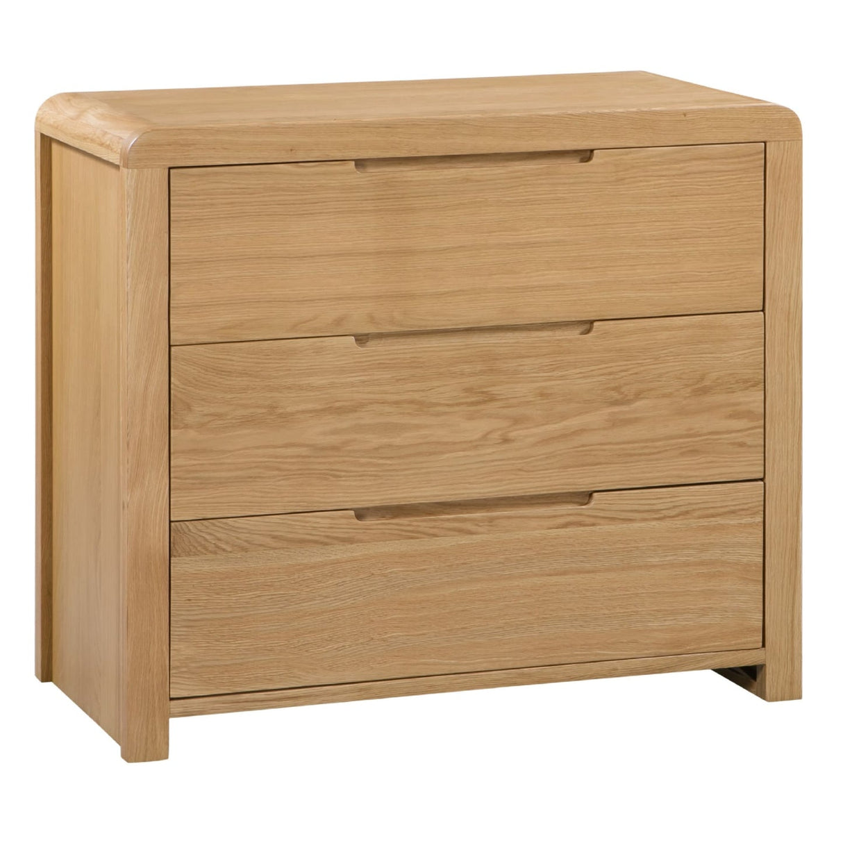 Wooden Chest Of 3 Drawers - Curve