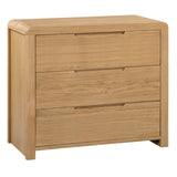 Wooden Chest Of 3 Drawers - Curve