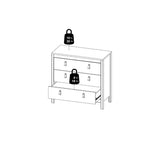 Wooden Chest Of 3 Drawers - Madrid