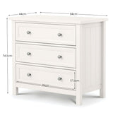 Wooden Chest Of 3 Drawers - Maine