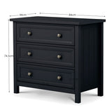 Wooden Chest Of 3 Drawers - Maine