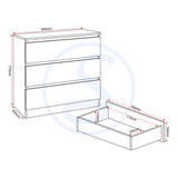 Wooden Chest Of 3 Drawers - Malvern