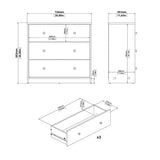 Wooden Chest Of 3 Drawers - May