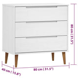 Wooden Chest Of 3 Drawers - Molde