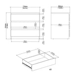 Wooden Chest Of 3 Drawers - Naia