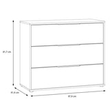 Wooden Chest of 3 Drawers - Orkney
