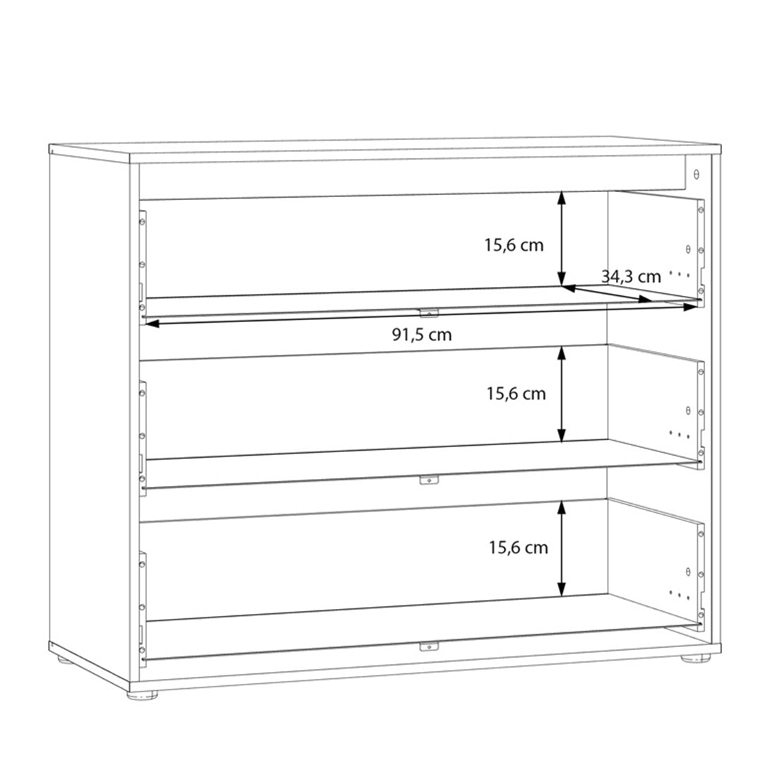 Wooden Chest of 3 Drawers - Orkney