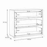 Wooden Chest of 3 Drawers - Orkney