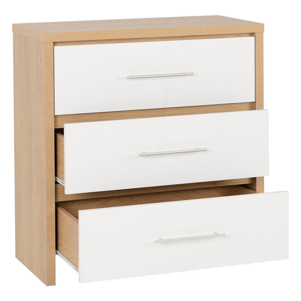 Wooden Chest Of 3 Drawers - Seville