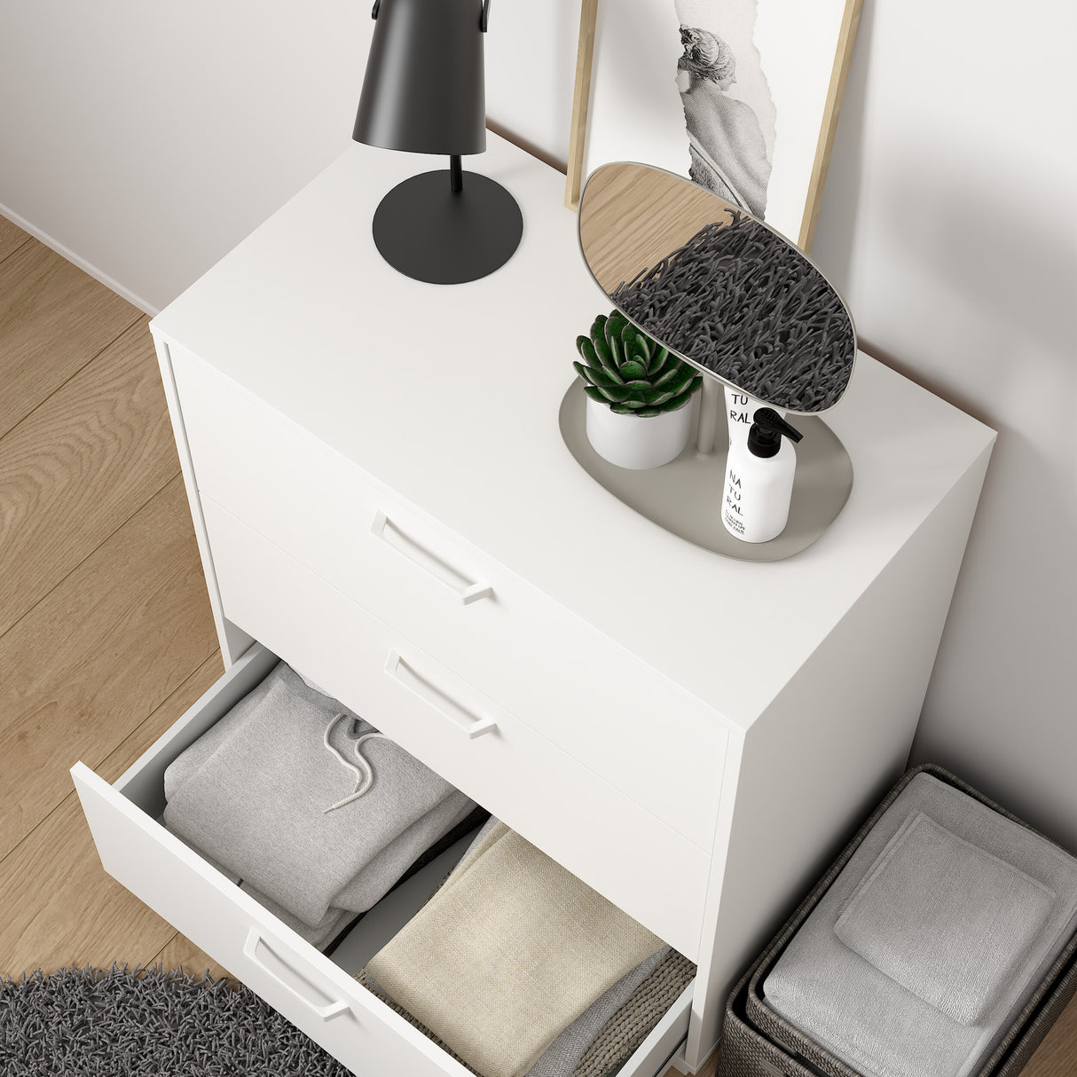 Wooden Chest Of 3 Drawers - Sofia
