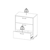 Wooden Chest Of 3 Drawers - Sofia