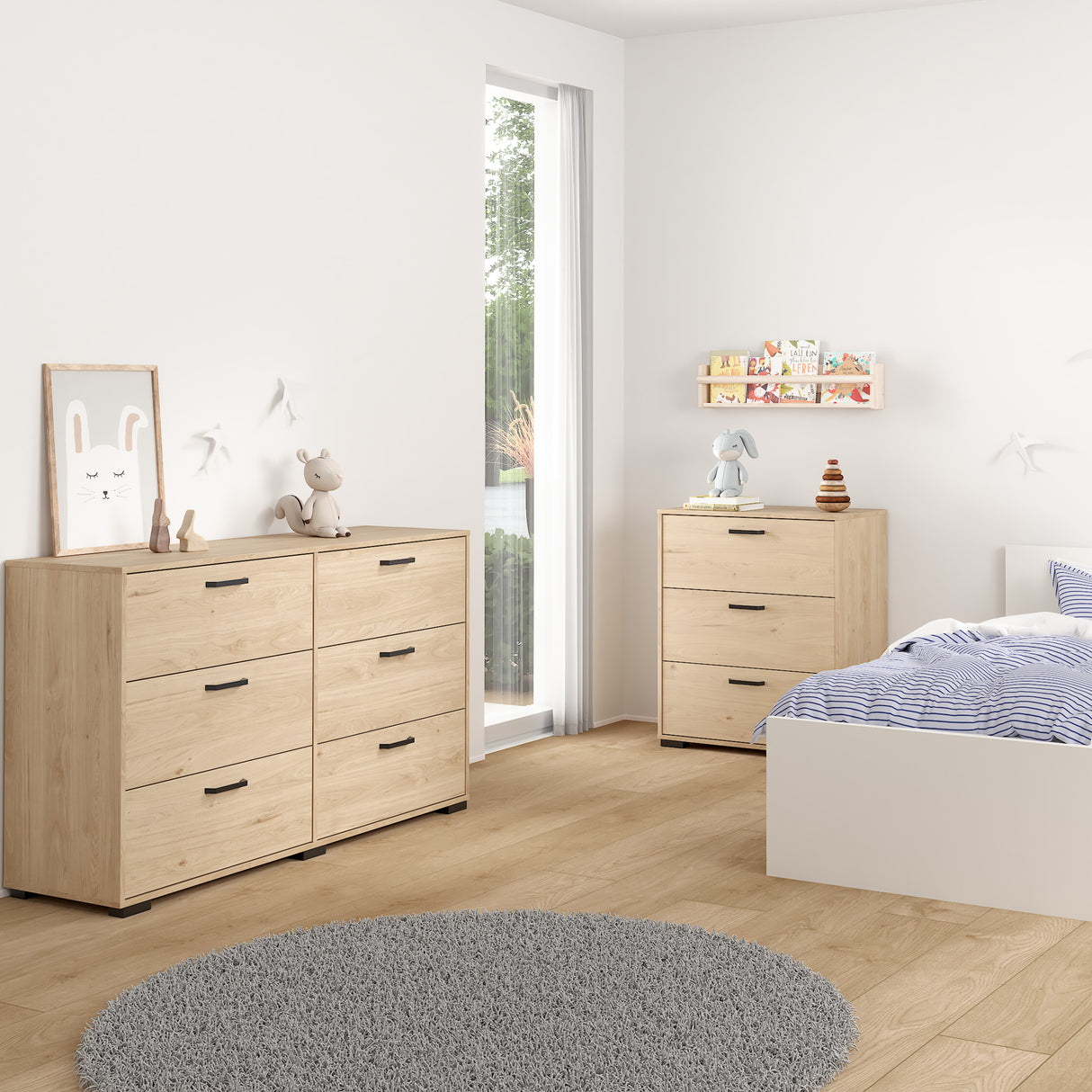 Wooden Chest Of 3 Drawers - Sofia
