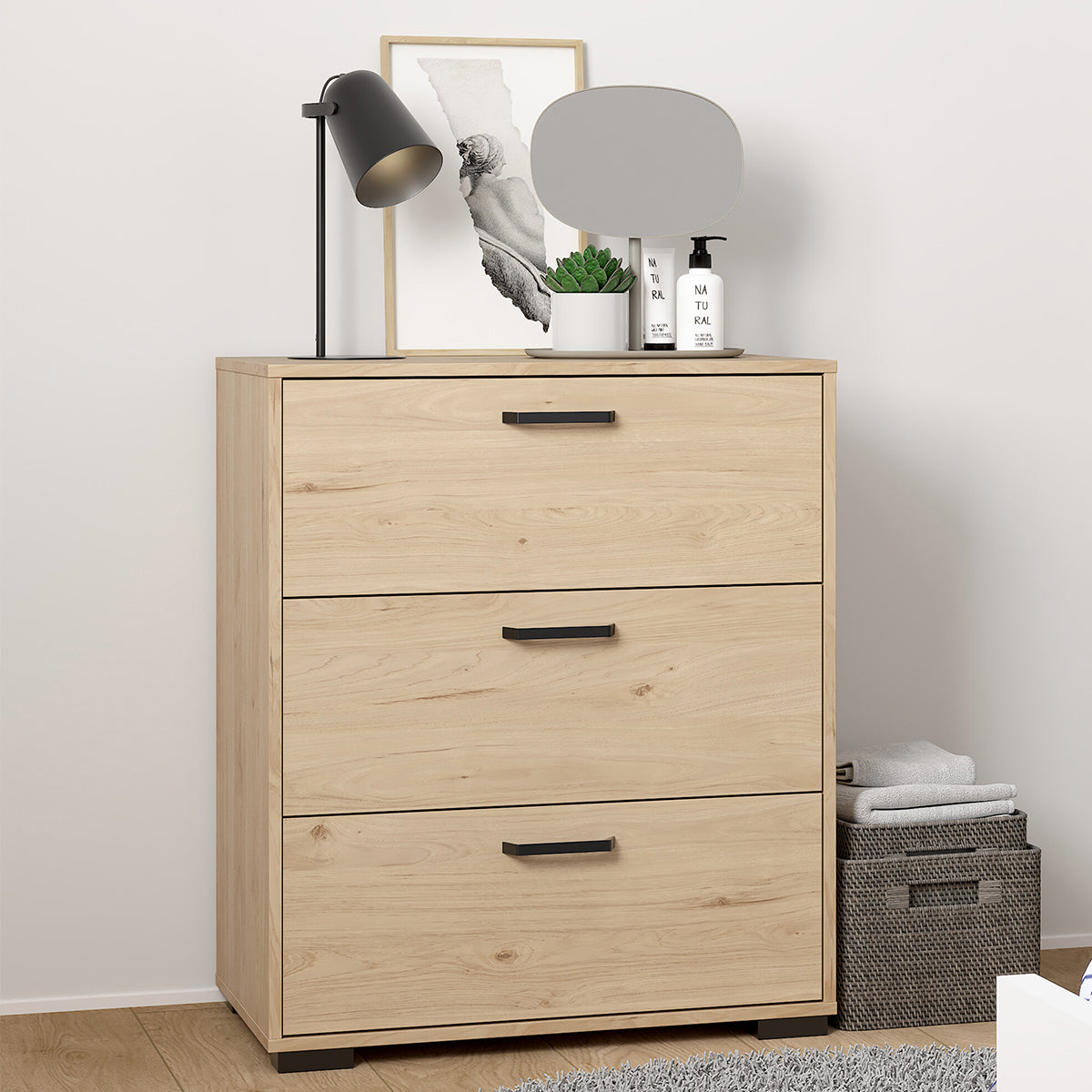 Wooden Chest Of 3 Drawers - Sofia
