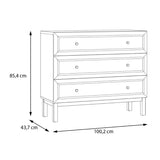 Wooden Chest Of 3 Drawers - Wensley
