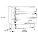 Wooden Chest Of 3 Drawers - Wensley