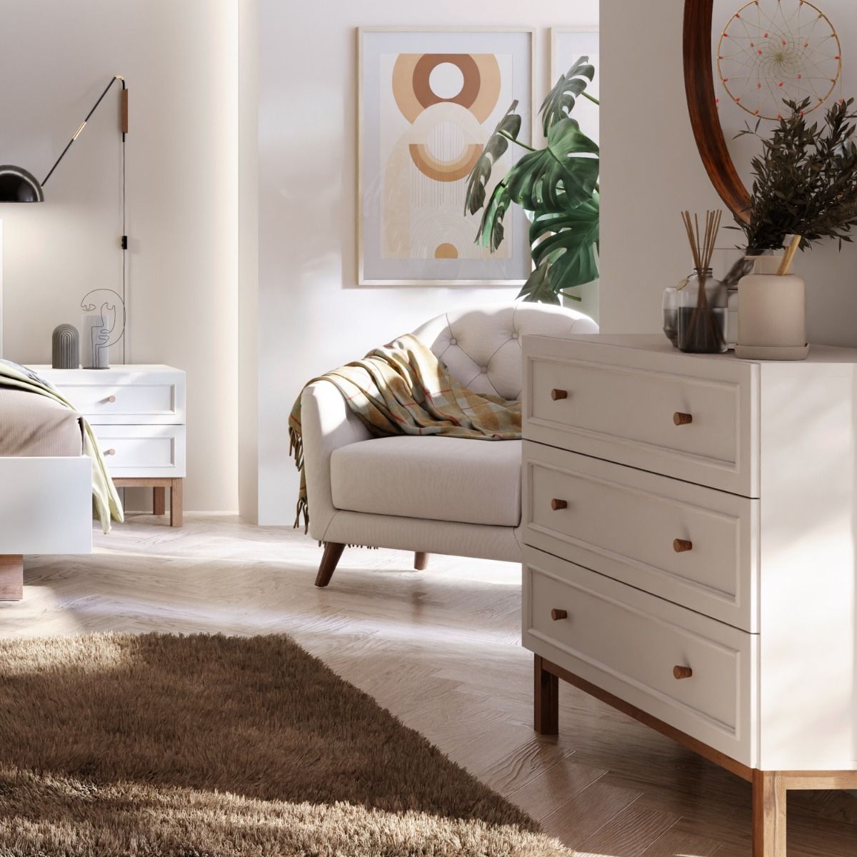 Wooden Chest Of 3 Drawers - Wensley