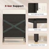 Wooden Chest Of 3 Fabric Drawers 59.5cm Wide - Velmora