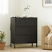 Wooden Chest Of 3 Fabric Drawers 59.5cm Wide - Velmora
