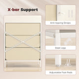 Wooden Chest Of 3 Fabric Drawers 59.5cm Wide - Velmora
