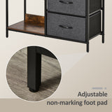 Wooden Chest Of 3 Fabric Drawers 80cm Wide With Steel Frame - Velmora