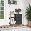 Wooden Chest Of 3 Fabric Drawers 80cm Wide With Steel Frame - Velmora