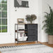 Wooden Chest Of 3 Fabric Drawers 80cm Wide With Steel Frame - Velmora