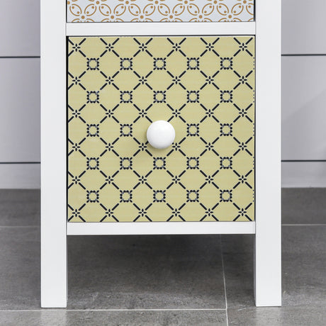 Wooden Chest Of 4 Drawers 25cm Wide - Velmora