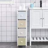Wooden Chest Of 4 Drawers 25cm Wide - Velmora