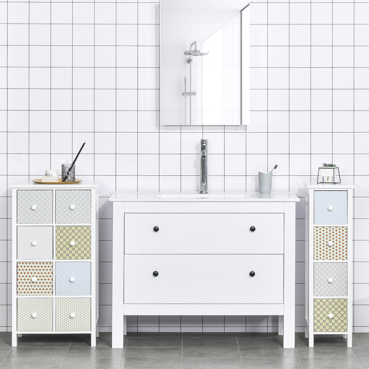 Wooden Chest Of 4 Drawers 25cm Wide - Velmora