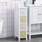 Wooden Chest Of 4 Drawers 25cm Wide - Velmora