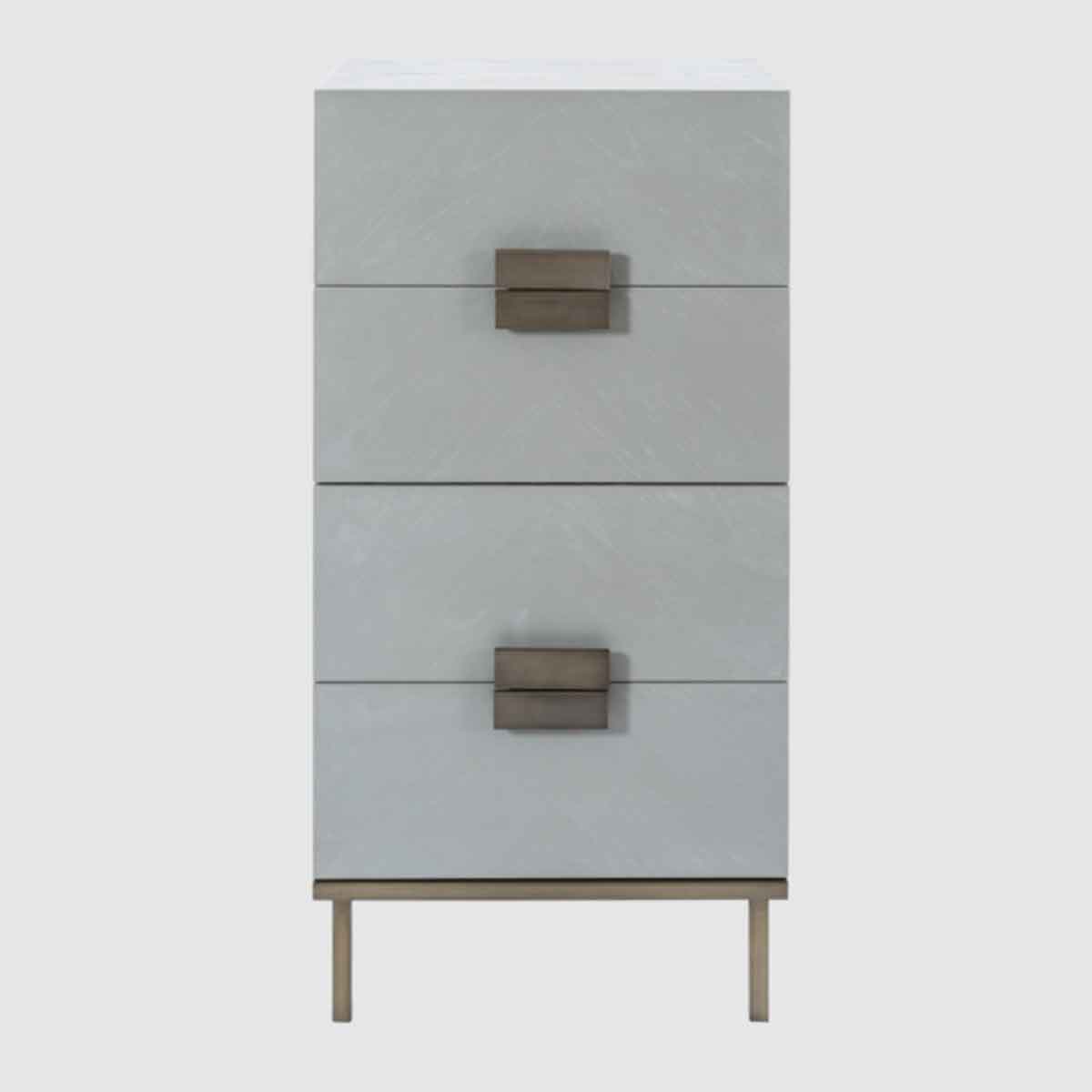 Wooden Chest Of 4 Drawers 50cm Wide Narrow - Lilly
