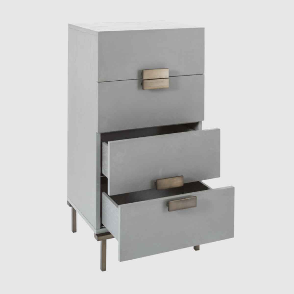 Wooden Chest Of 4 Drawers 50cm Wide Narrow - Lilly