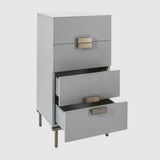 Wooden Chest Of 4 Drawers 50cm Wide Narrow - Lilly