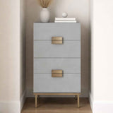Wooden Chest Of 4 Drawers 50cm Wide Narrow - Lilly