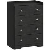 Wooden Chest Of 4 Drawers 60cm W x 37cm D - Velmora