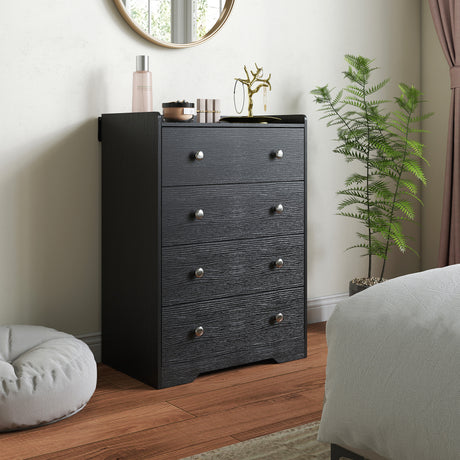 Wooden Chest Of 4 Drawers 60cm W x 37cm D - Velmora