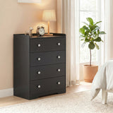 Wooden Chest Of 4 Drawers 60cm W x 37cm D - Velmora