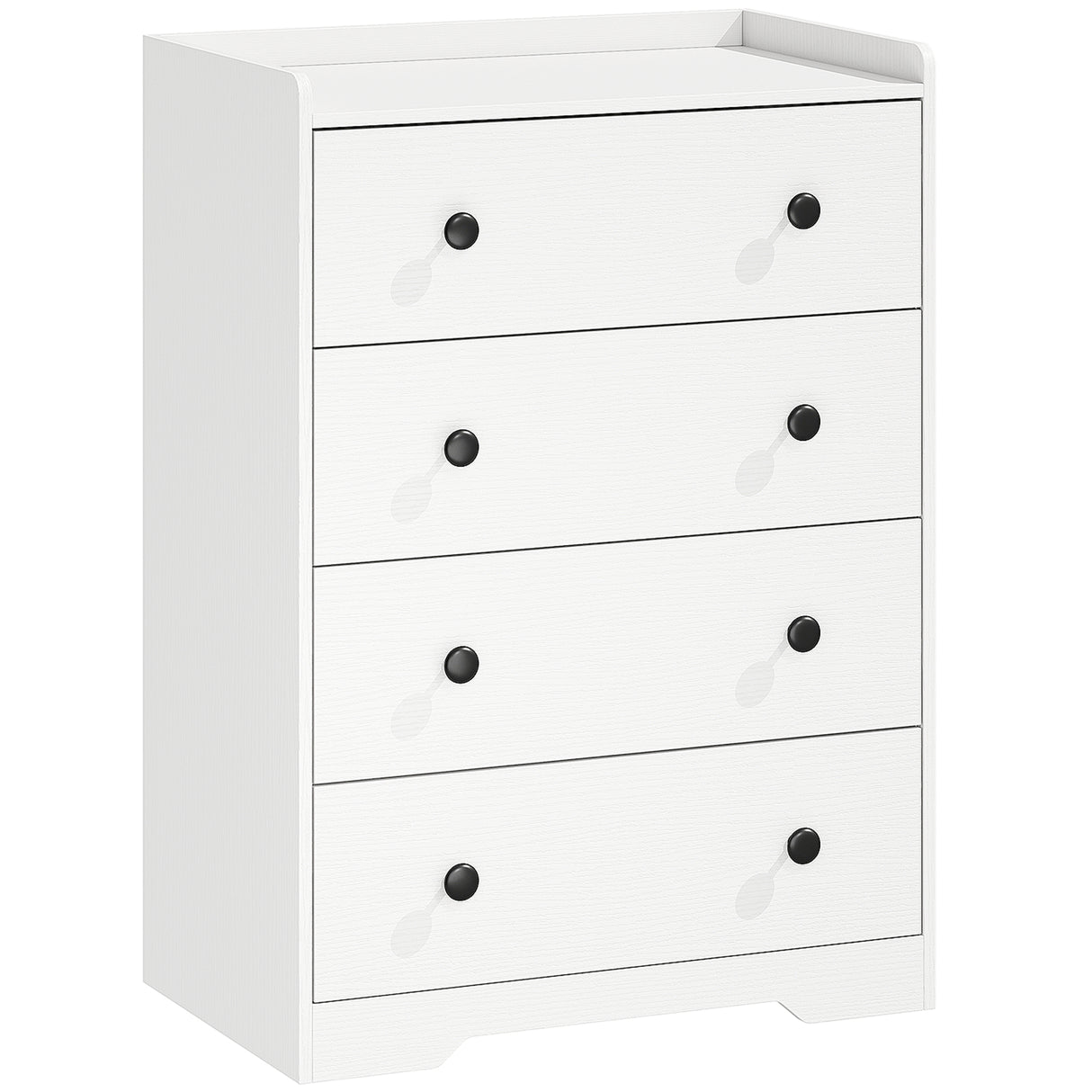 Wooden Chest Of 4 Drawers 60cm W x 37cm D - Velmora
