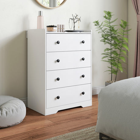 Wooden Chest Of 4 Drawers 60cm W x 37cm D - Velmora