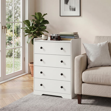 Wooden Chest Of 4 Drawers 60cm W x 37cm D - Velmora