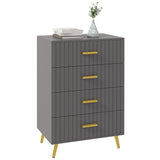 Wooden Chest Of 4 Drawers 60cm Wide - Velmora