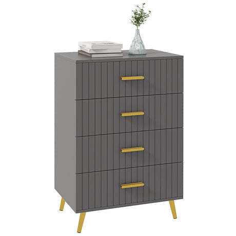 Wooden Chest Of 4 Drawers 60cm Wide - Velmora